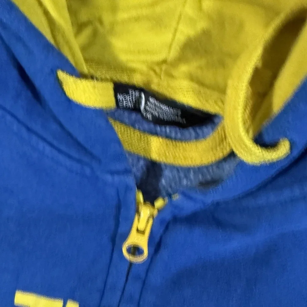 The North Face Full Zip Hoodie Men's Size Medium Blue‎ Yellow